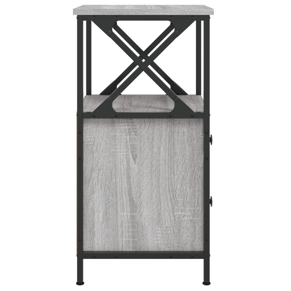 vidaXL Nachttisch Grau Sonoma-Eiche 34x35,5x70 cm Holzwerkstoff