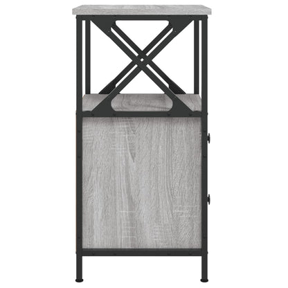 vidaXL Nachttisch Grau Sonoma-Eiche 34x35,5x70 cm Holzwerkstoff