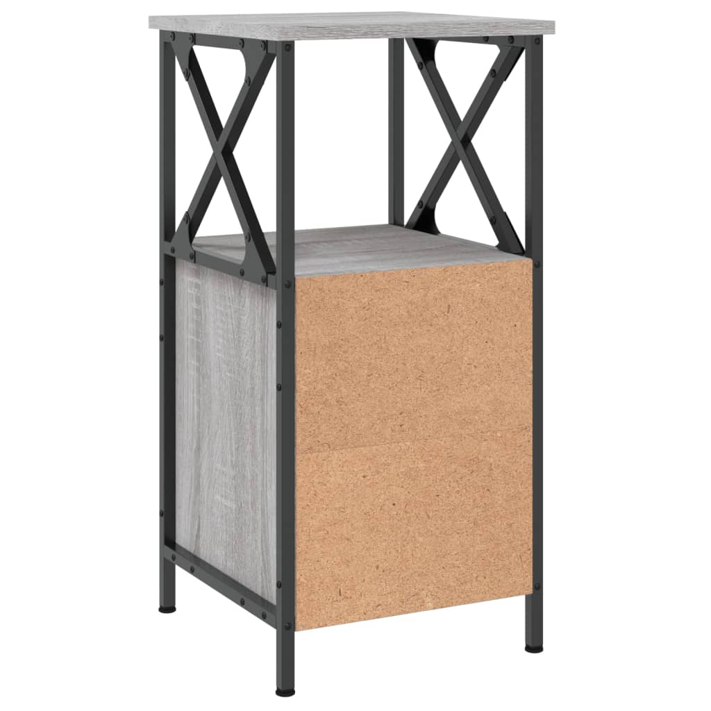 vidaXL Nachttisch Grau Sonoma-Eiche 34x35,5x70 cm Holzwerkstoff