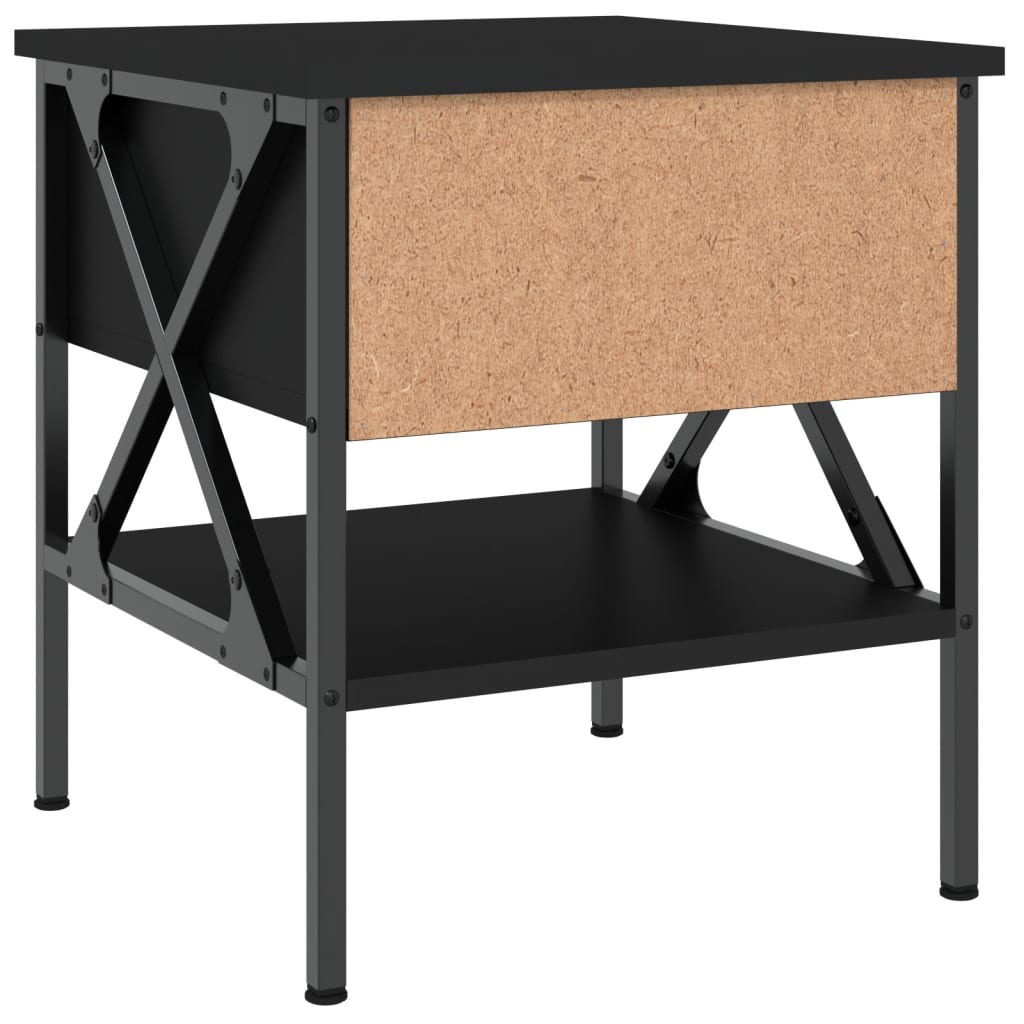 vidaXL Nachttisch Schwarz 40x42x45 cm Holzwerkstoff