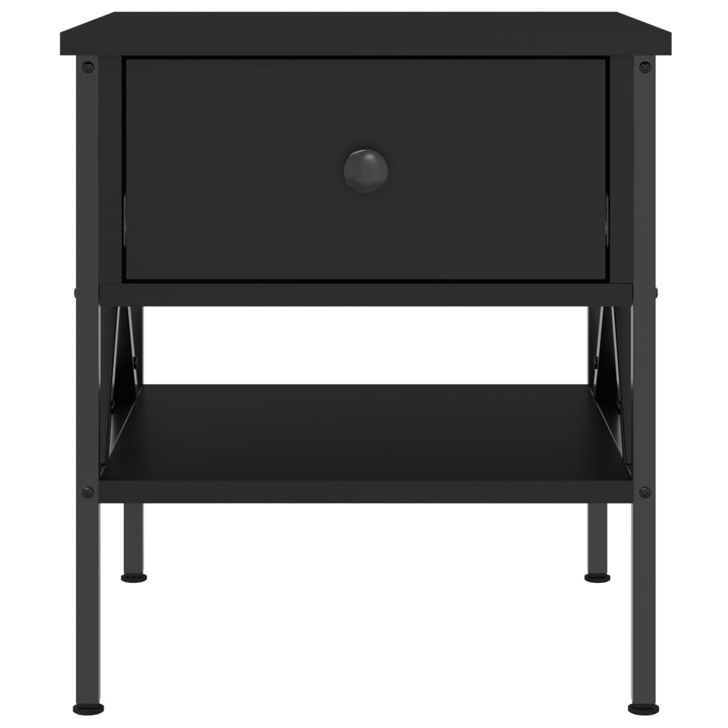 vidaXL Nachttische 2 Stk. Schwarz 40x42x45 cm Holzwerkstoff