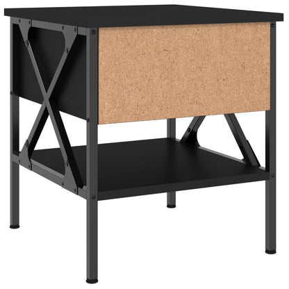 vidaXL Nachttische 2 Stk. Schwarz 40x42x45 cm Holzwerkstoff