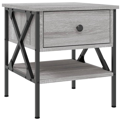 vidaXL Nachttisch Grau Sonoma-Eiche 40x42x45 cm Holzwerkstoff