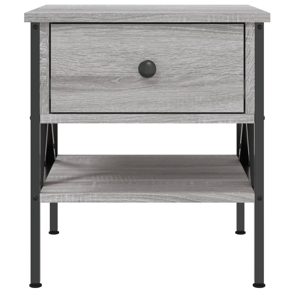 vidaXL Nachttisch Grau Sonoma-Eiche 40x42x45 cm Holzwerkstoff