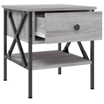 vidaXL Nachttisch Grau Sonoma-Eiche 40x42x45 cm Holzwerkstoff