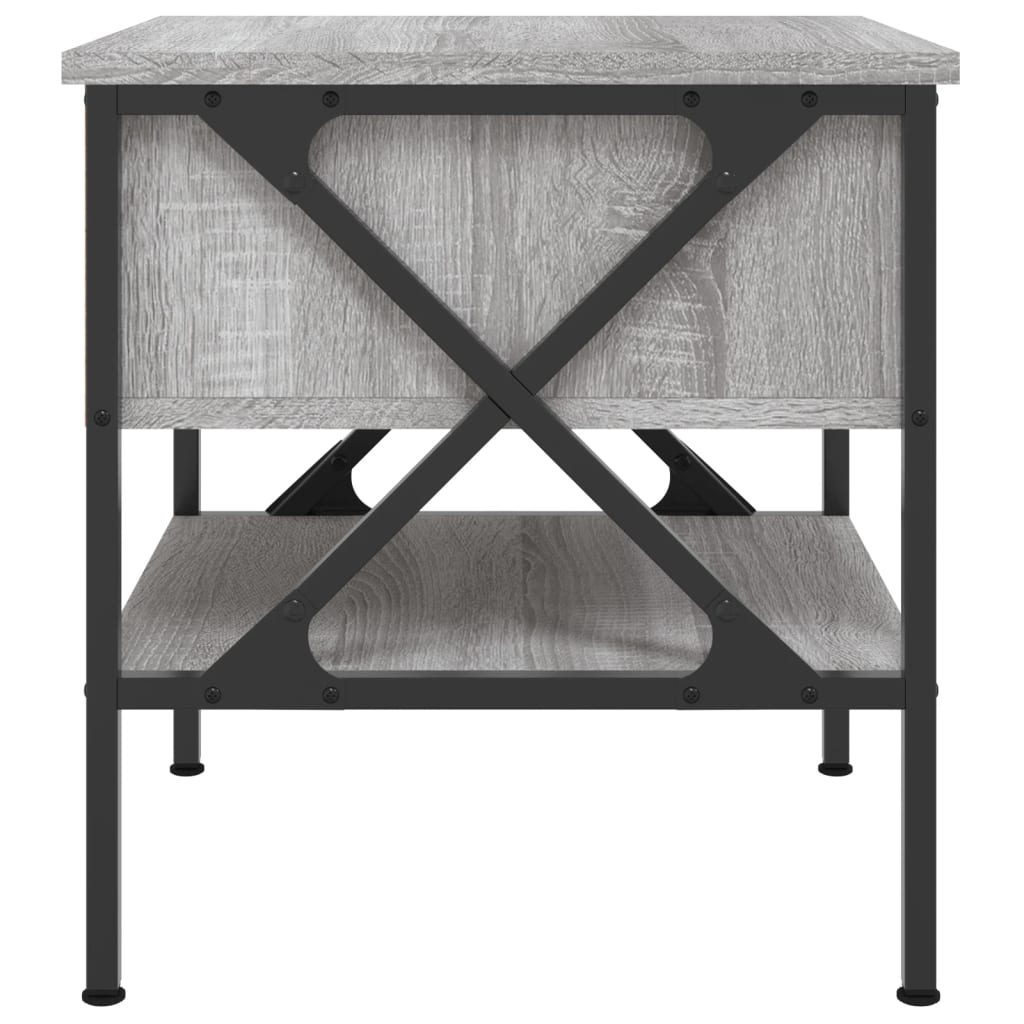 vidaXL Nachttisch Grau Sonoma-Eiche 40x42x45 cm Holzwerkstoff