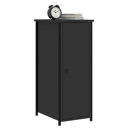 vidaXL Nachttische 2 Stk. Schwarz 32x42x80 cm Holzwerkstoff