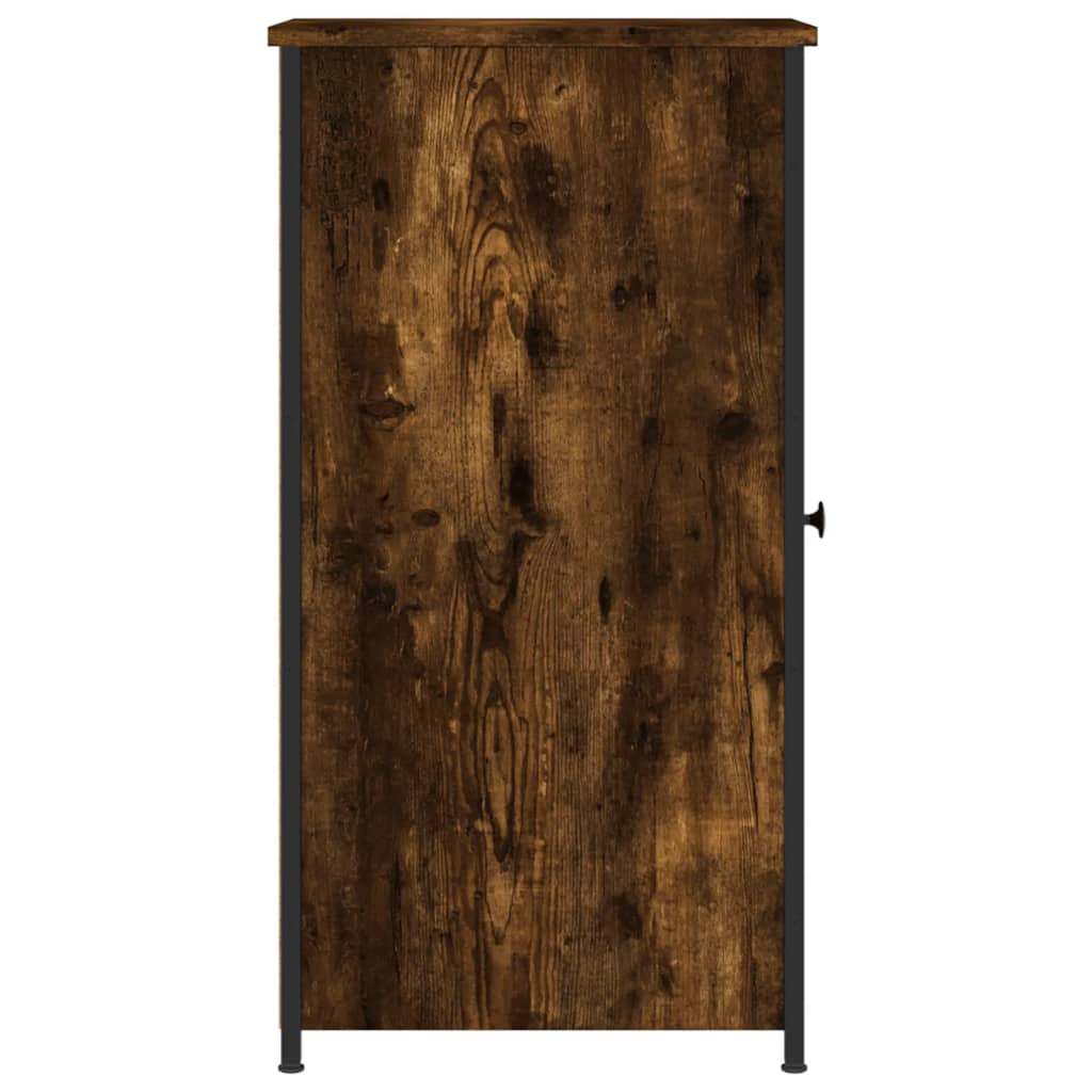 vidaXL Nachttische 2 Stk. Räuchereiche 32x42x80 cm Holzwerkstoff