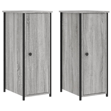 vidaXL Tables de chevet 2 pcs gris Sonoma 32x42x80 cm bois d'ingénierie