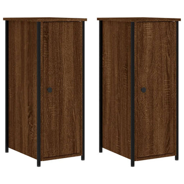 vidaXL Tables de chevet 2 pcs Aspect chêne marron 32x42x80 cm Bois d'ingénierie