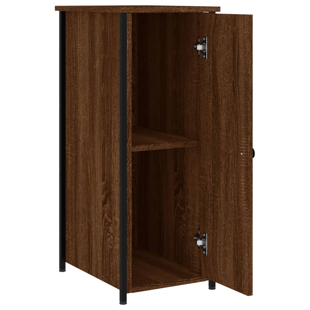 vidaXL Nachttische 2 Stk. Braun Eichen-Optik 32x42x80 cm Holzwerkstoff