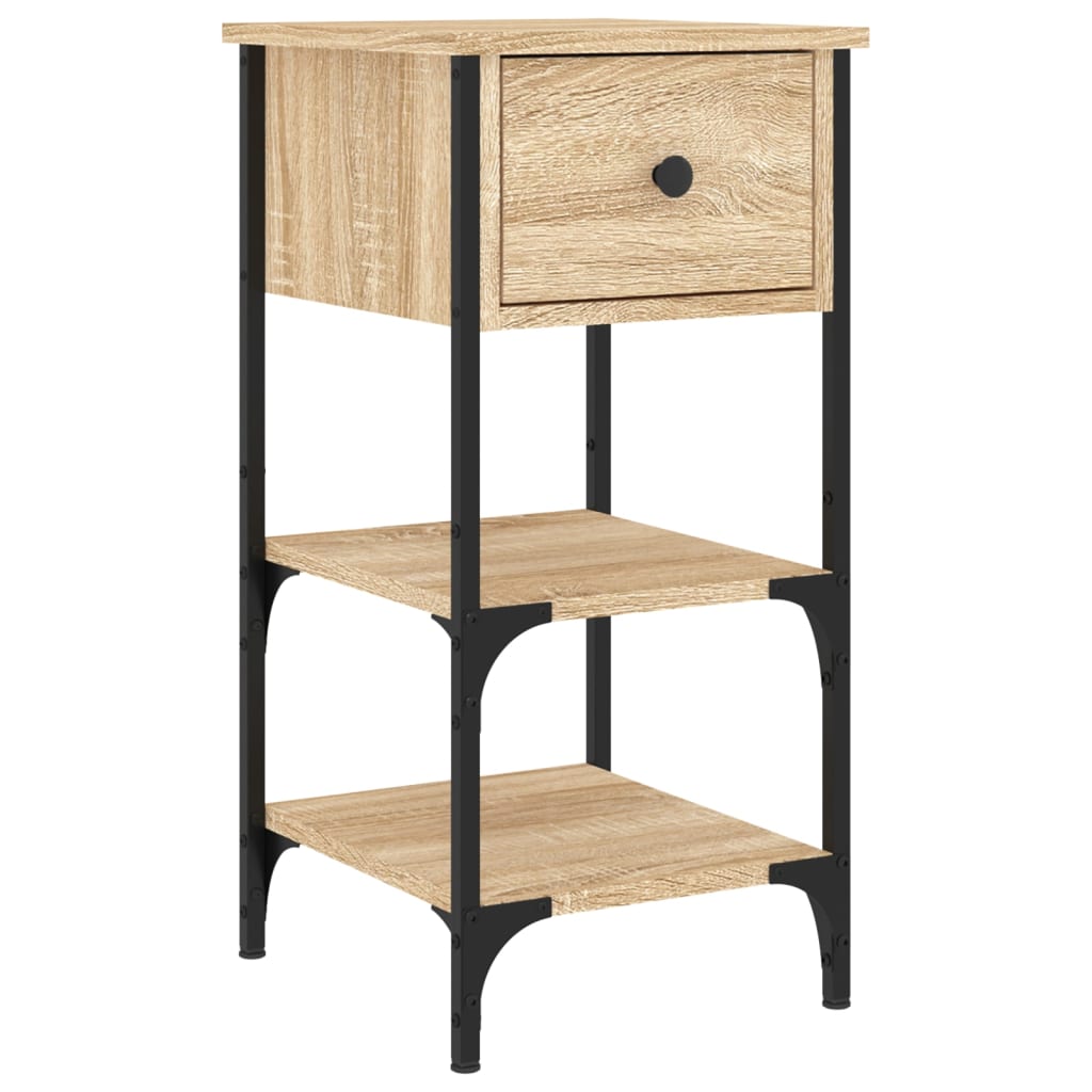 vidaXL Tables de chevet 2 pcs Chêne Sonoma 34x36x70 cm Bois d'ingénierie