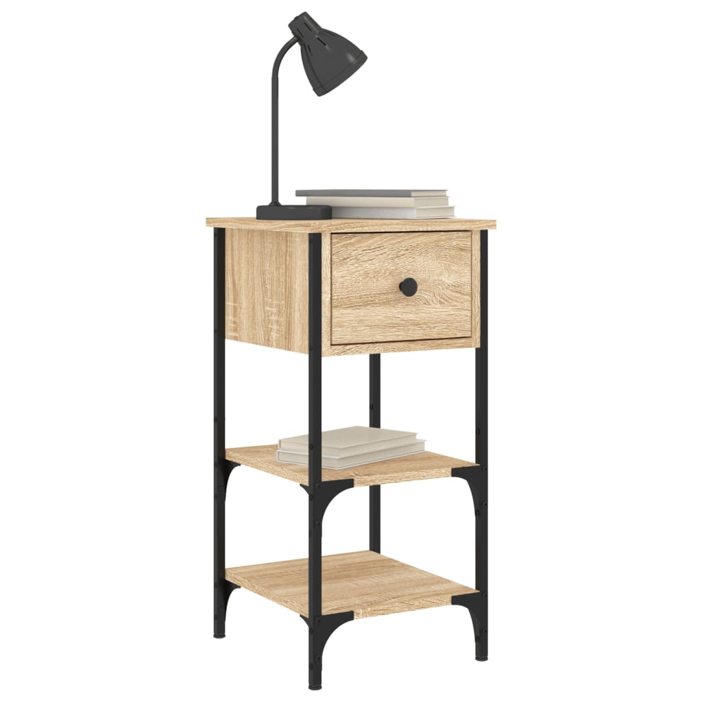 vidaXL Tables de chevet 2 pcs Chêne Sonoma 34x36x70 cm Bois d'ingénierie