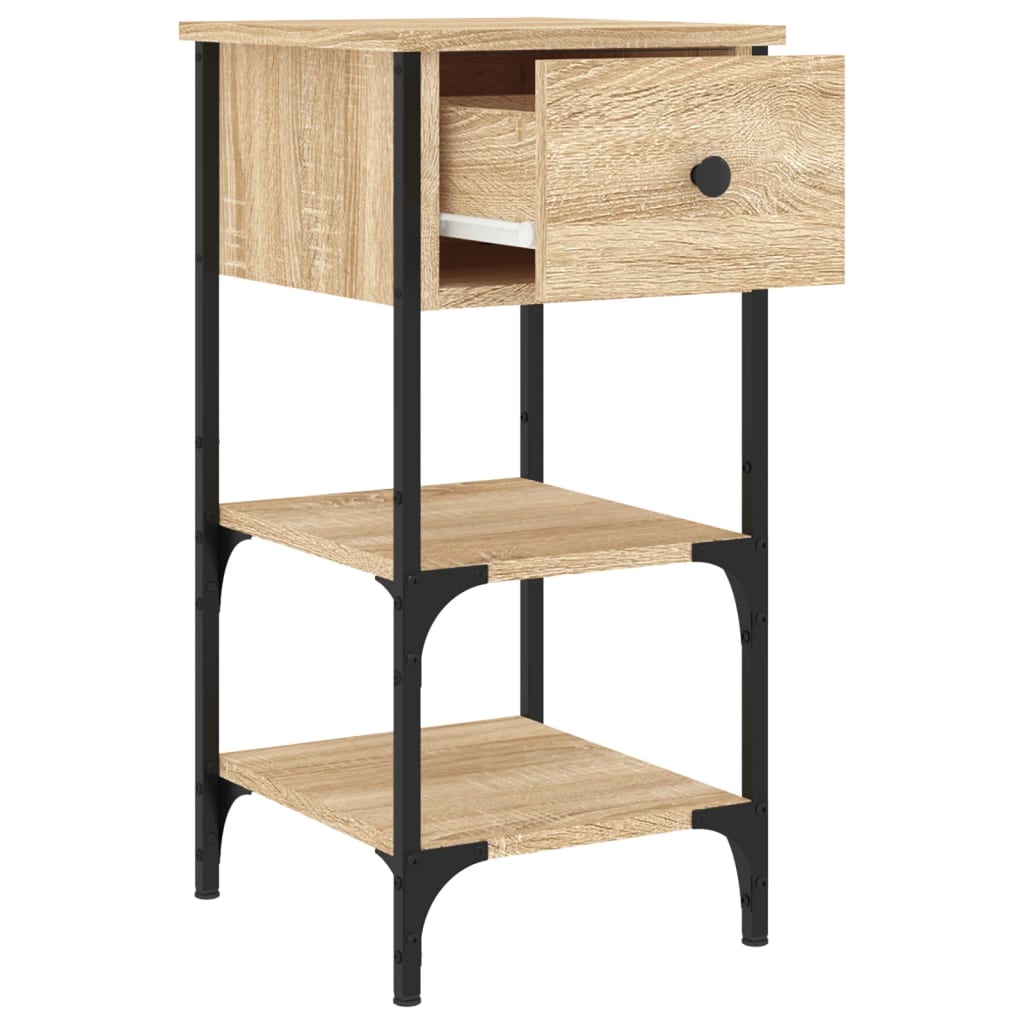 vidaXL Tables de chevet 2 pcs Chêne Sonoma 34x36x70 cm Bois d'ingénierie