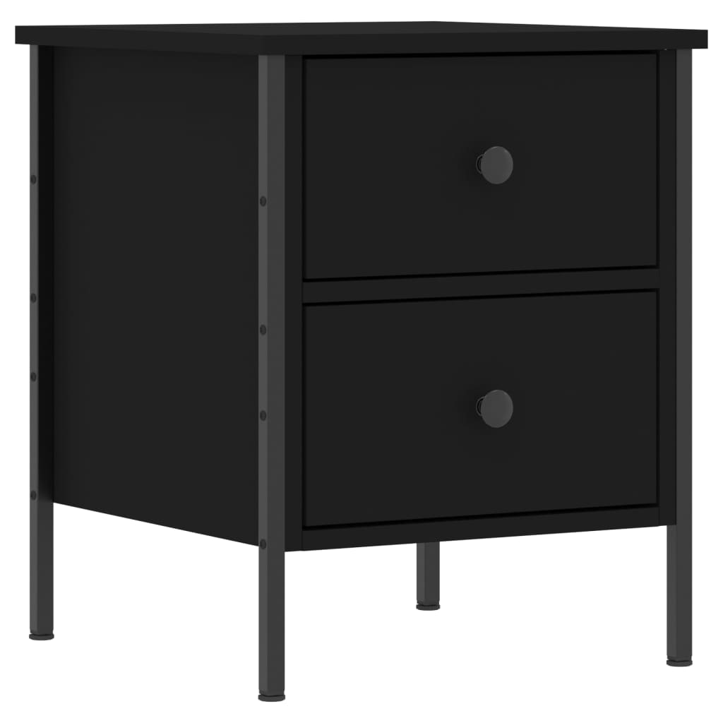 vidaXL Nachttisch Schwarz 40x42x50 cm Holzwerkstoff