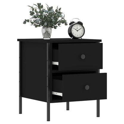 vidaXL Nachttisch Schwarz 40x42x50 cm Holzwerkstoff