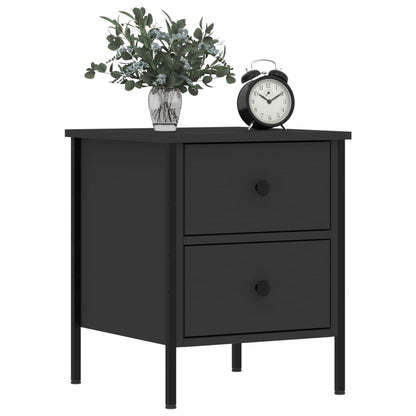 vidaXL Nachttische 2 Stk. Schwarz 40x42x50 cm Holzwerkstoff
