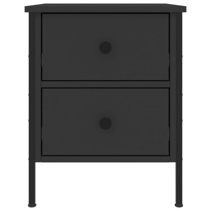 vidaXL Nachttische 2 Stk. Schwarz 40x42x50 cm Holzwerkstoff