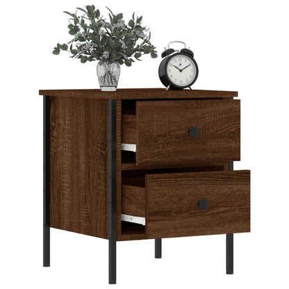 vidaXL Nachttische 2 Stk. Braun Eichen-Optik 40x42x50 cm Holzwerkstoff