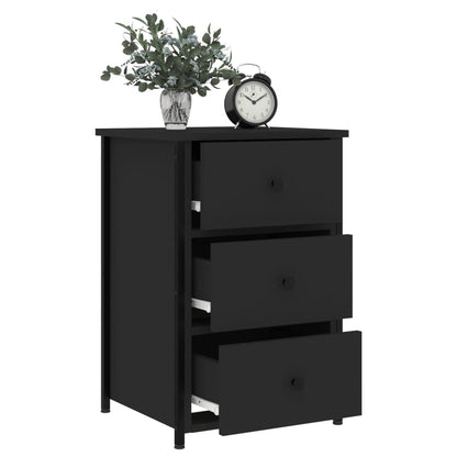 vidaXL Nachttisch Schwarz 40x36x60 cm Holzwerkstoff