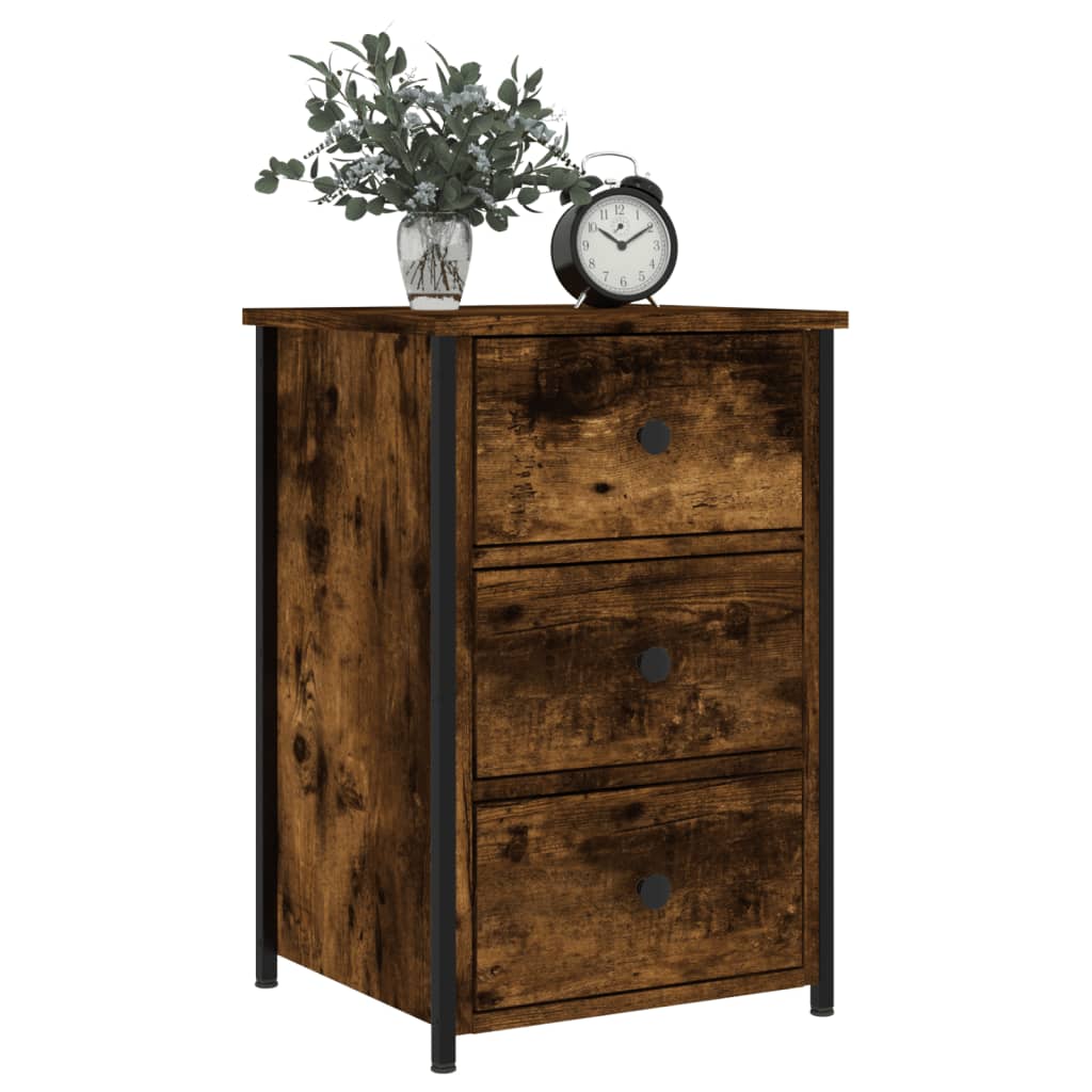 vidaXL Nachttisch Räuchereiche 40x36x60 cm Holzwerkstoff