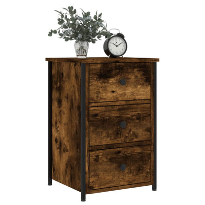 vidaXL Nachttisch Räuchereiche 40x36x60 cm Holzwerkstoff