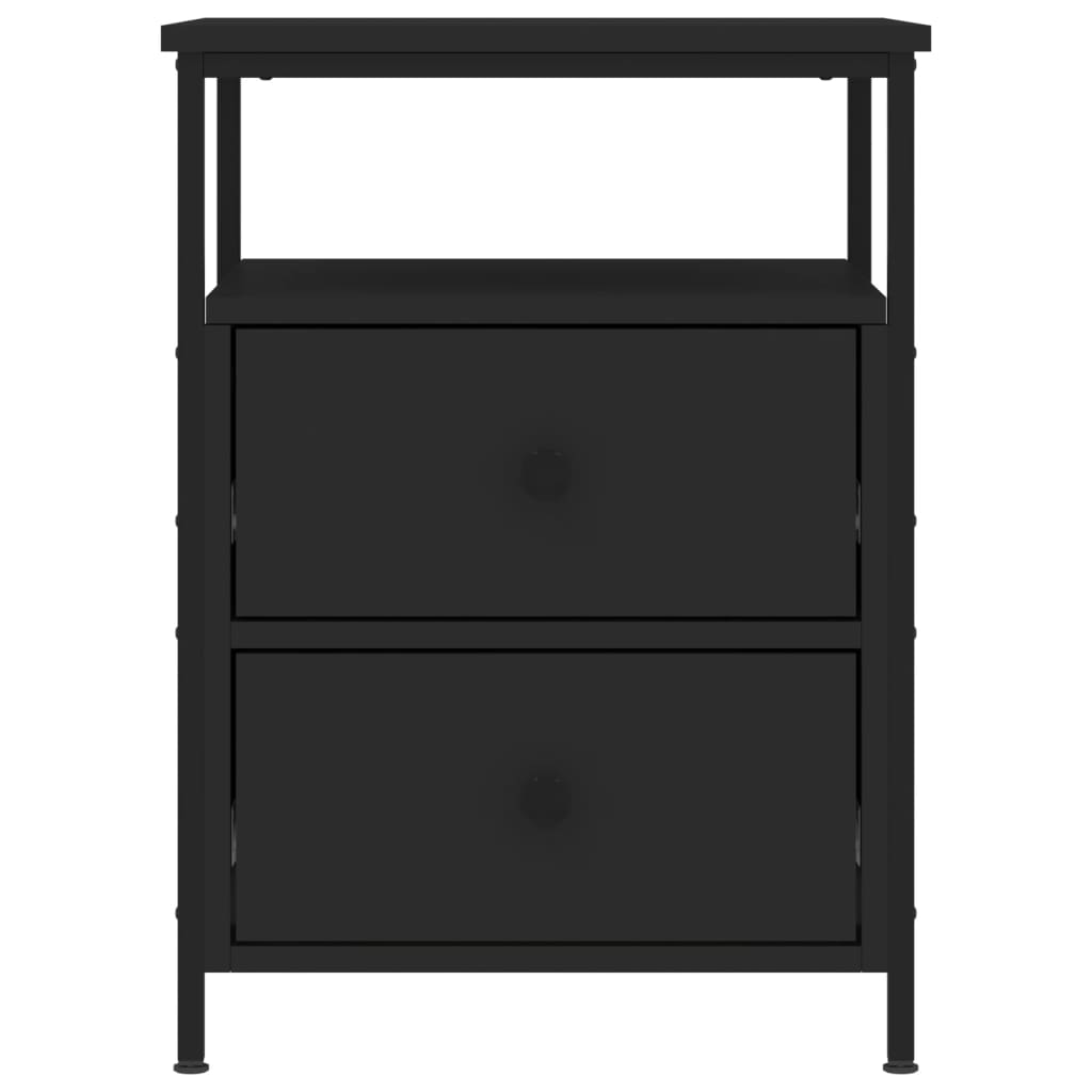 vidaXL Nachttisch Schwarz 44x45x60 cm Holzwerkstoff