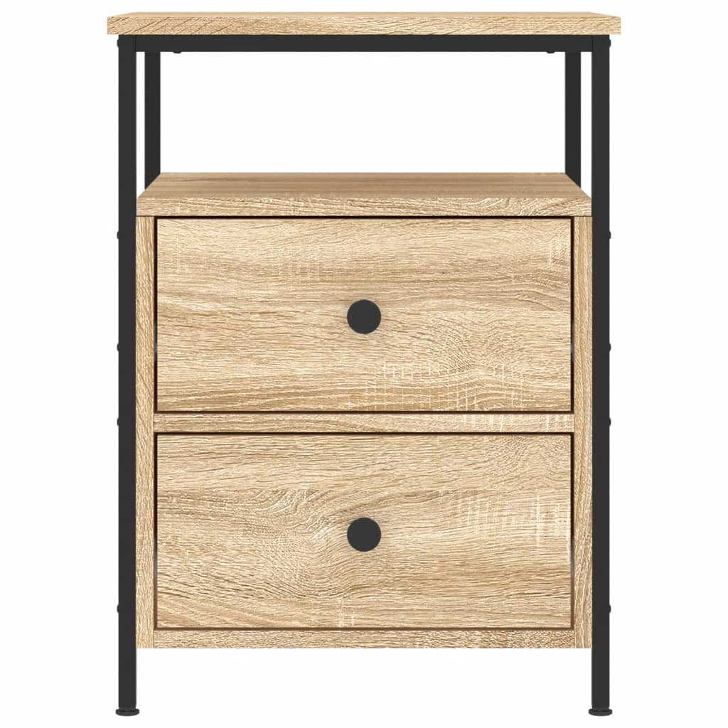 vidaXL Nachttische 2 Stk. Sonoma-Eiche 44x45x60 cm Holzwerkstoff