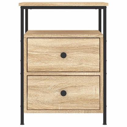 vidaXL Nachttische 2 Stk. Sonoma-Eiche 44x45x60 cm Holzwerkstoff