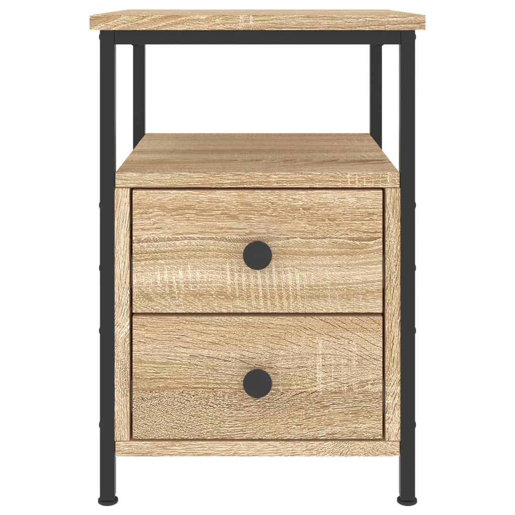 vidaXL Nachttische 2 Stk. Sonoma-Eiche 34x35,5x50 cm Holzwerkstoff