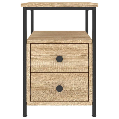 vidaXL Nachttische 2 Stk. Sonoma-Eiche 34x35,5x50 cm Holzwerkstoff