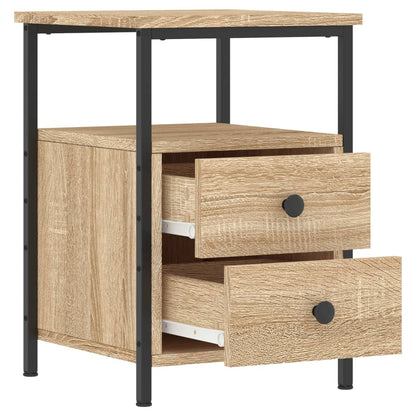 vidaXL Nachttische 2 Stk. Sonoma-Eiche 34x35,5x50 cm Holzwerkstoff