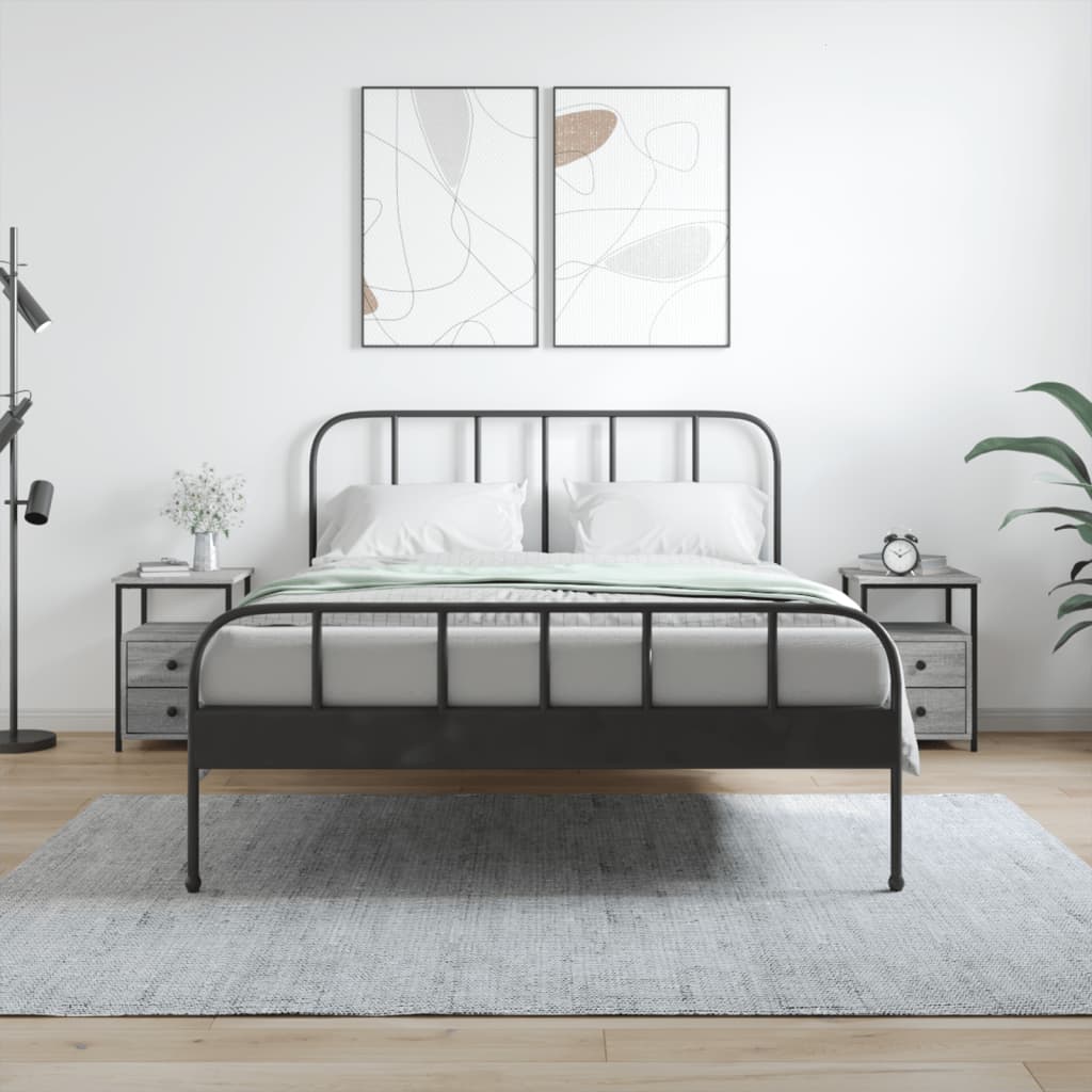 vidaXL Nachttische 2 Stk. Grau Sonoma 34x35,5x50 cm Holzwerkstoff