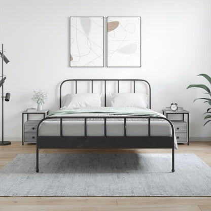 vidaXL Nachttische 2 Stk. Grau Sonoma 34x35,5x50 cm Holzwerkstoff