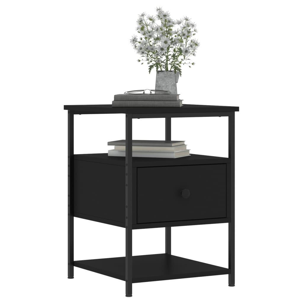 vidaXL Nachttisch Schwarz 40x42x56 cm Holzwerkstoff