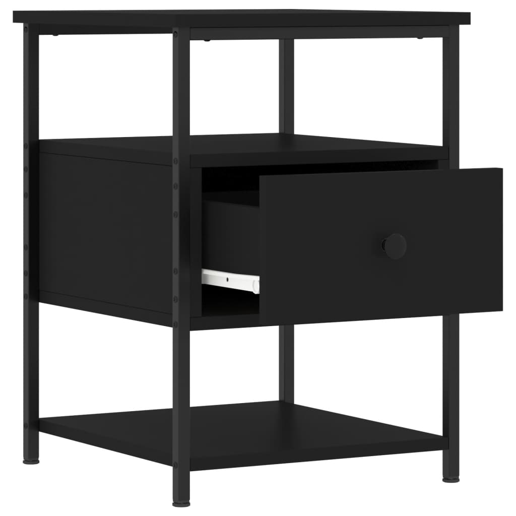 vidaXL Nachttisch Schwarz 40x42x56 cm Holzwerkstoff