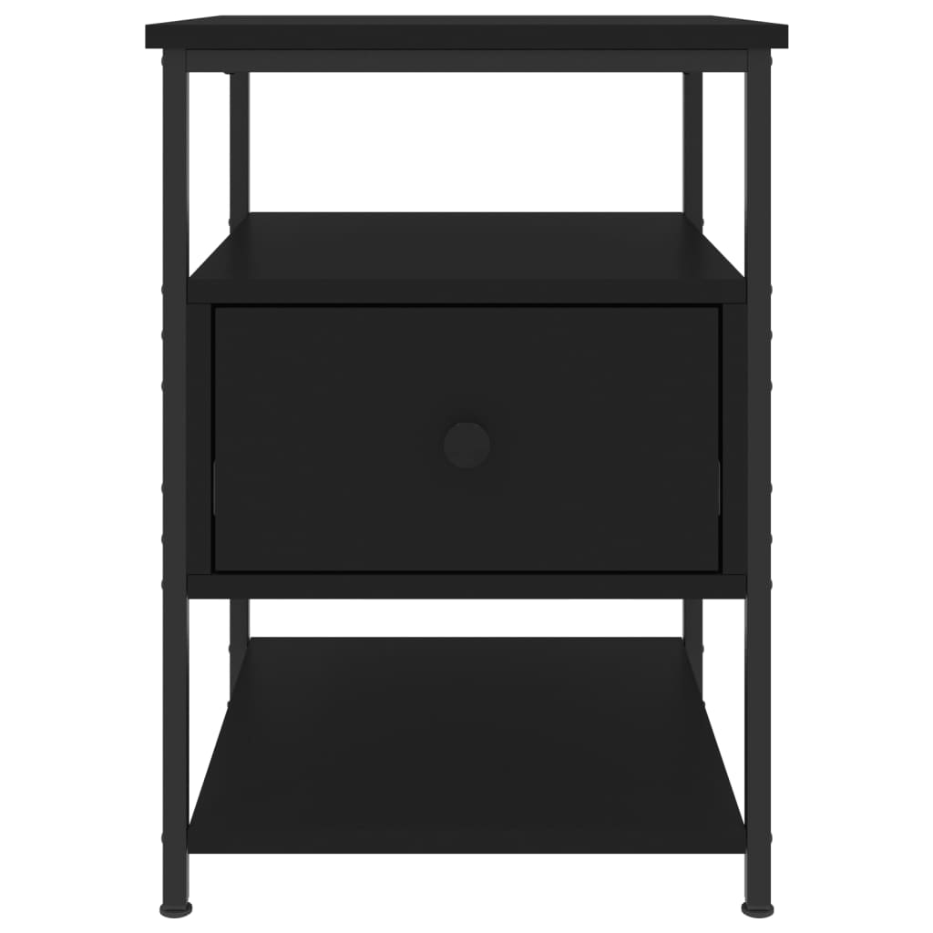vidaXL Nachttisch Schwarz 40x42x56 cm Holzwerkstoff