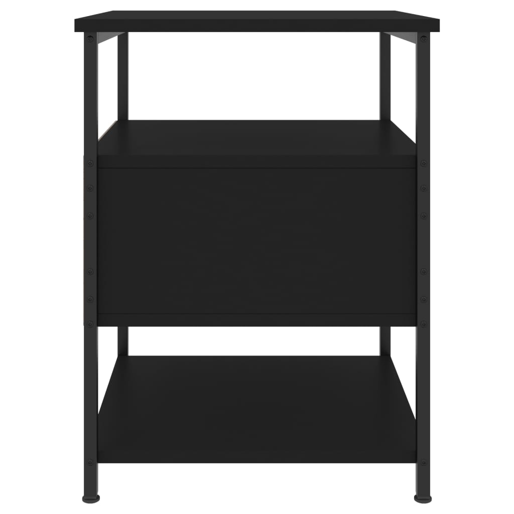 vidaXL Nachttisch Schwarz 40x42x56 cm Holzwerkstoff