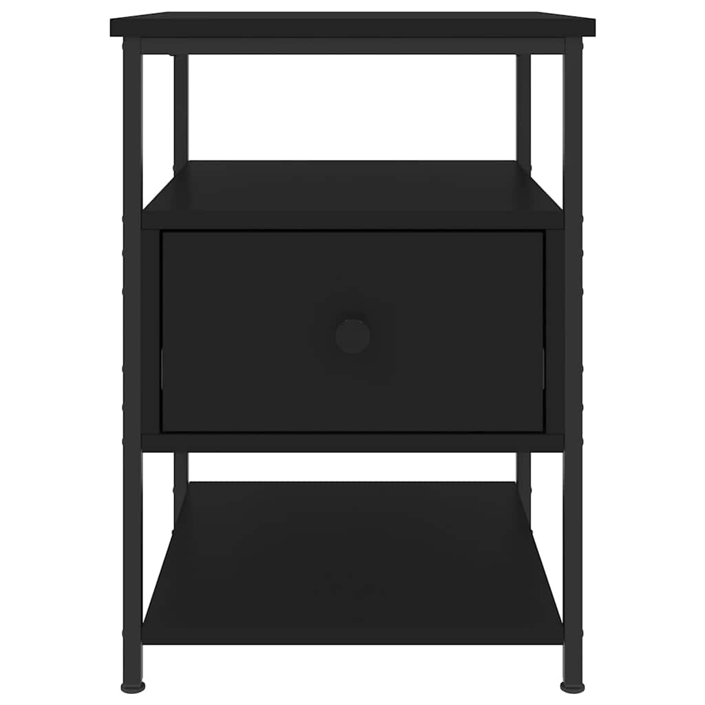 vidaXL Nachttische 2 Stk. Schwarz 40x42x56 cm Holzwerkstoff