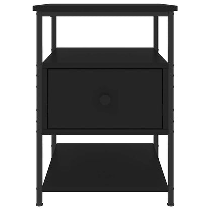vidaXL Nachttische 2 Stk. Schwarz 40x42x56 cm Holzwerkstoff