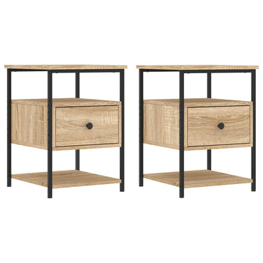 vidaXL Nachttische 2 Stk. Sonoma-Eiche 40x42x56 cm Holzwerkstoff