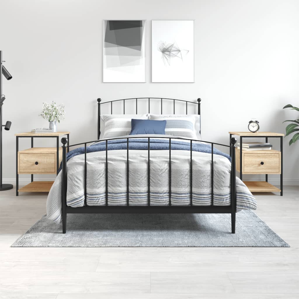 vidaXL Tables de chevet 2 pcs Chêne Sonoma 40x42x56 cm Bois d'ingénierie