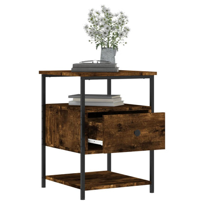 vidaXL Tables de chevet 2 pcs Chêne fumé 40x42x56 cm Bois d'ingénierie