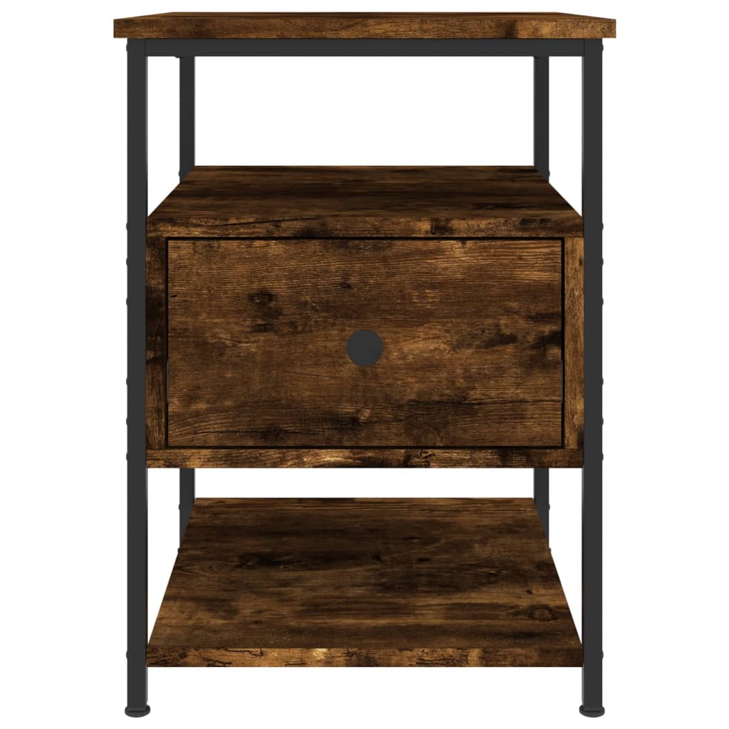 vidaXL Tables de chevet 2 pcs Chêne fumé 40x42x56 cm Bois d'ingénierie