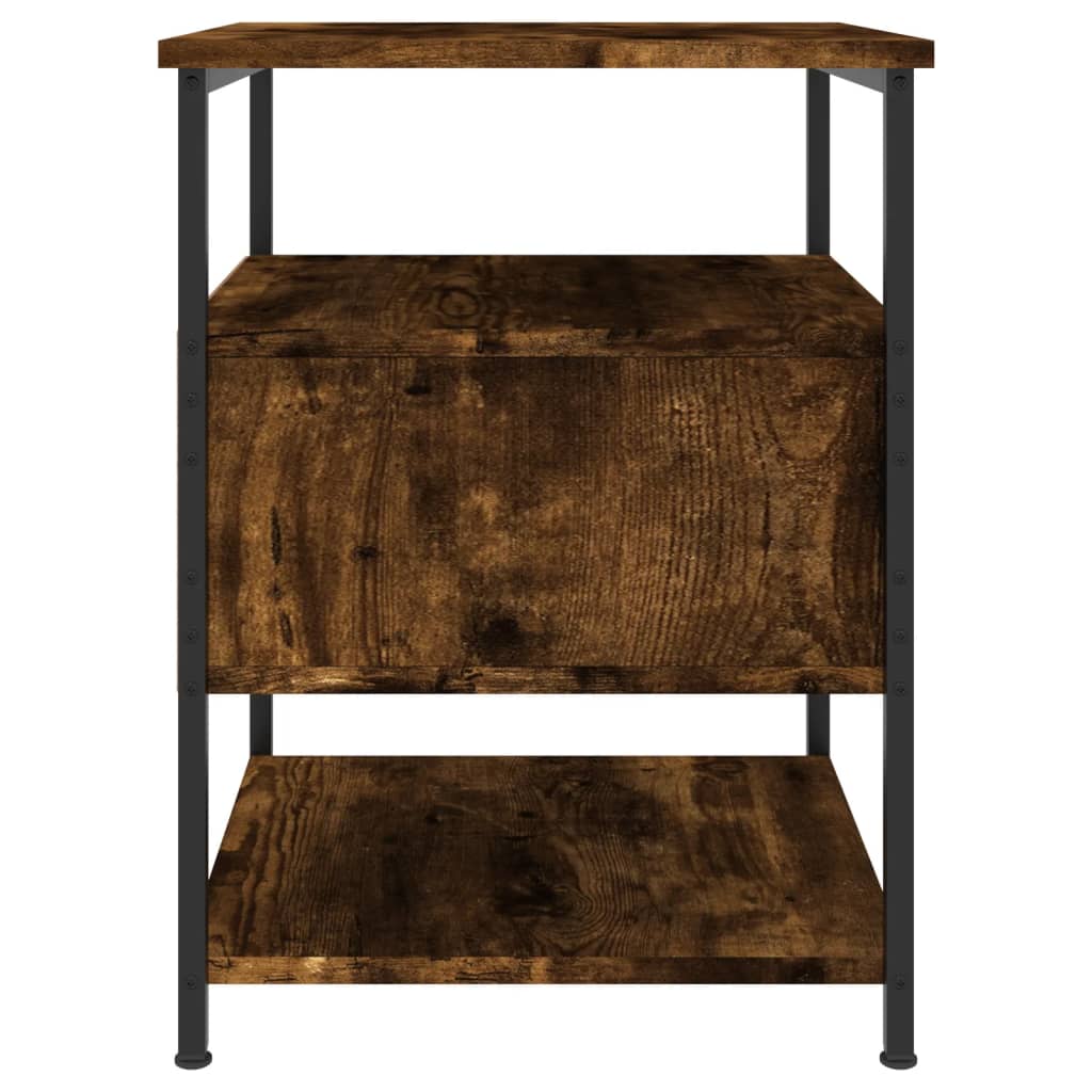 vidaXL Tables de chevet 2 pcs Chêne fumé 40x42x56 cm Bois d'ingénierie