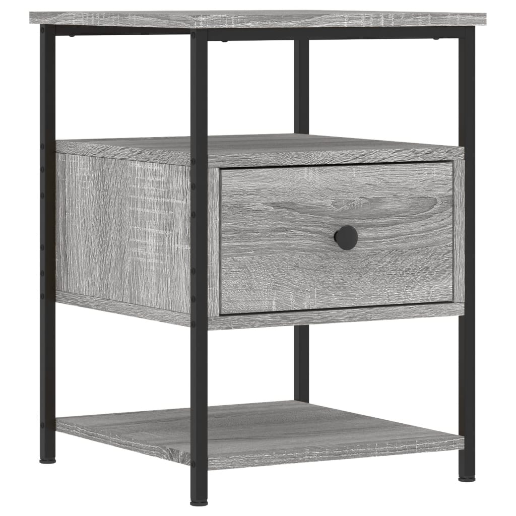 vidaXL Tables de chevet 2 pcs Gris Sonoma 40x42x56 cm Bois d'ingénierie