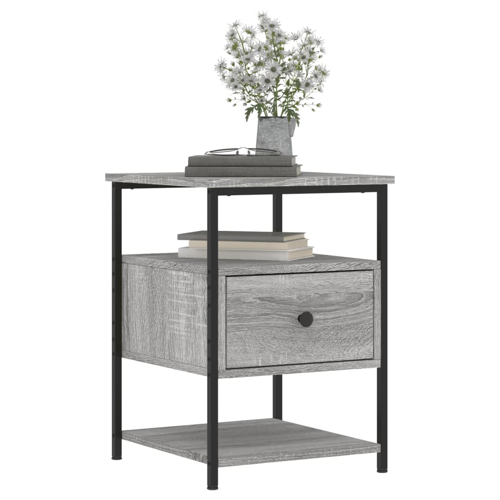vidaXL Tables de chevet 2 pcs Gris Sonoma 40x42x56 cm Bois d'ingénierie