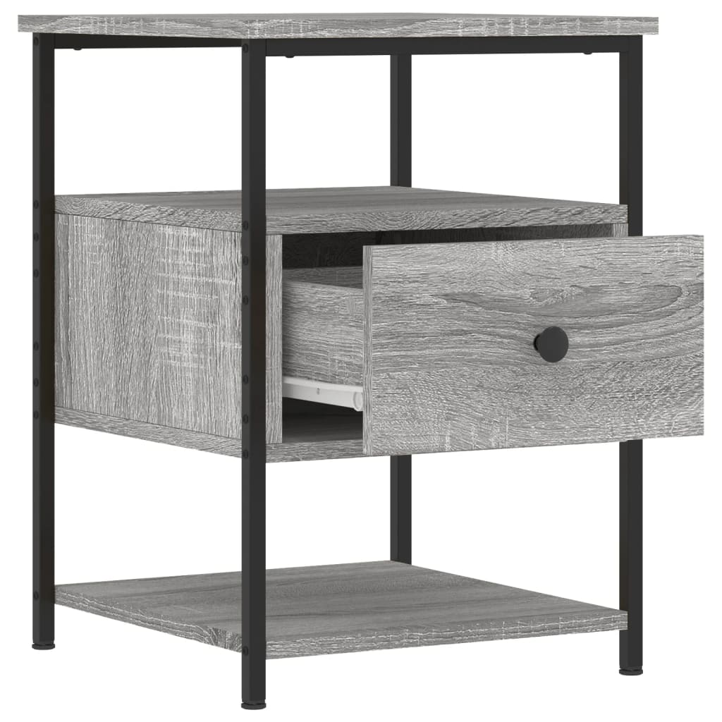 vidaXL Tables de chevet 2 pcs Gris Sonoma 40x42x56 cm Bois d'ingénierie