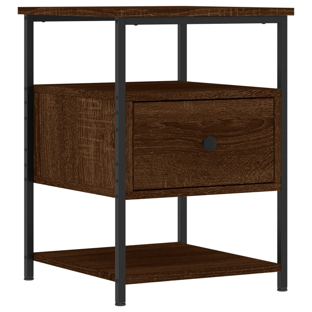 vidaXL Tables de chevet 2 pcs Aspect chêne marron 40x42x56 cm Bois d'ingénierie