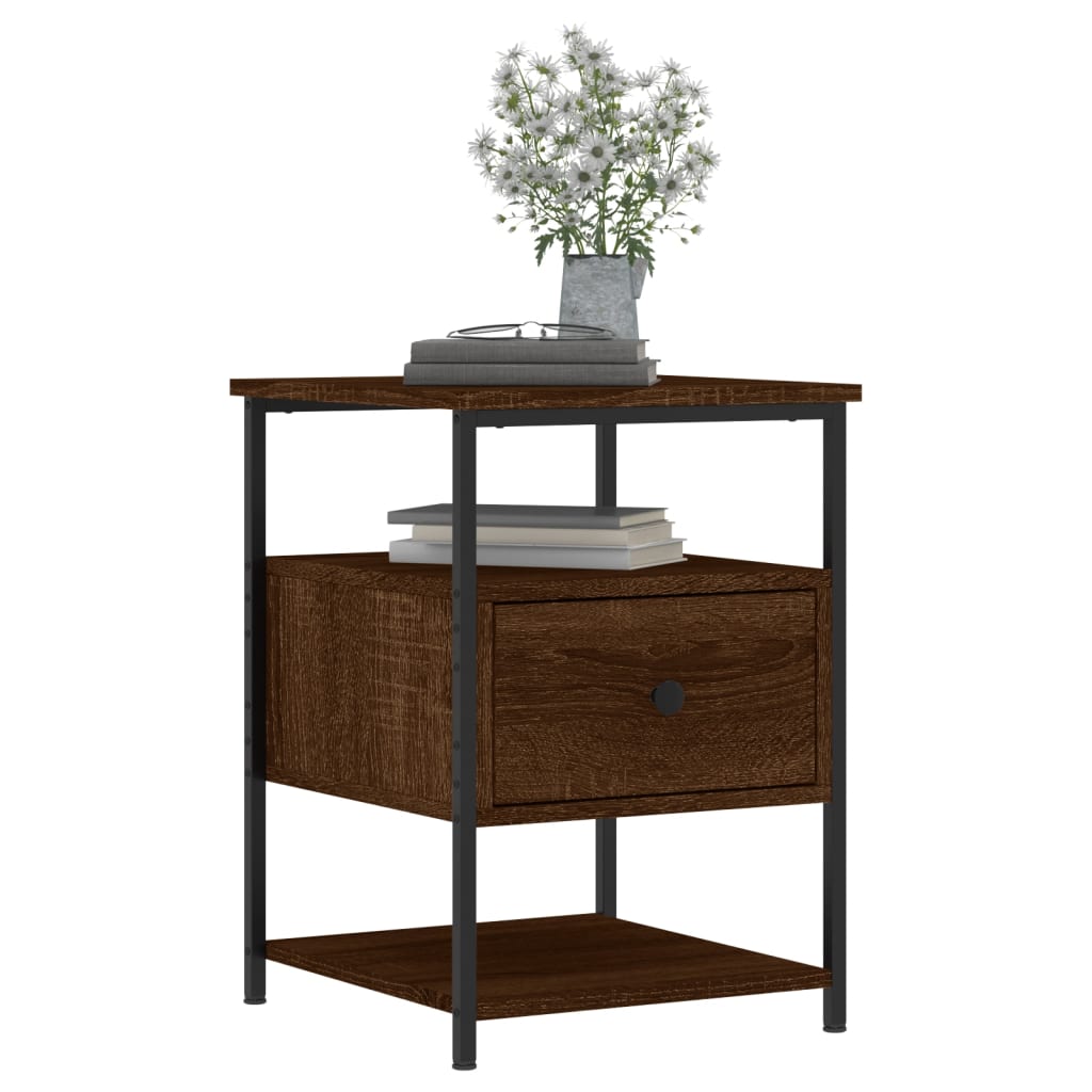 vidaXL Tables de chevet 2 pcs Aspect chêne marron 40x42x56 cm Bois d'ingénierie